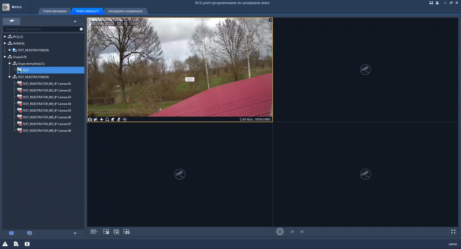 Podgląd na żywo z kamer przez P2P na systemy Windows - urządzenia BCS Point