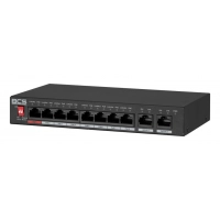 BCS-L-SP0802G BCS switch PoE 10 portowy (8x PoE 100M, 2x RJ45 Uplink)