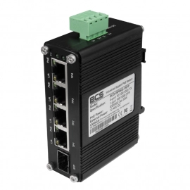 BCS-ISP04G-1SFP BCS 4 portowy przemysłowy switch PoE na szynę DIN Uplink
