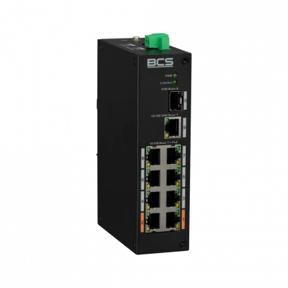 BCS-L-SP0801G-1SFP BCS Line switch PoE 9 portowy (8x RJ45 PoE, 1x SFP)