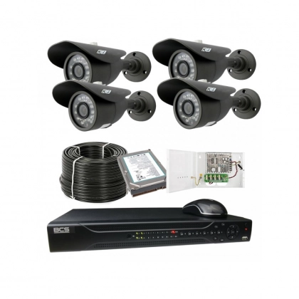 zestaw cctv 7 - 4 kamer zew. 700 linii Sony Effio 3,6mm IR 30m WDR