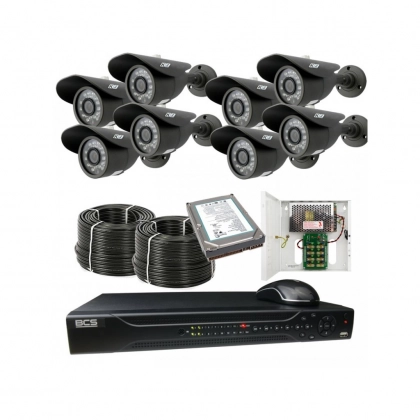 zestaw cctv 16 - 8 kamer zew. 700 linii Sony Effio 3,6mm IR 30m WDR