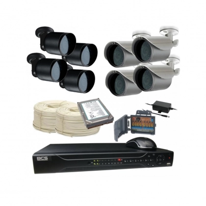 zestaw cctv 15 - 4 kamery wew. + 4 zew. 650 lini Sony Effio IR 15m