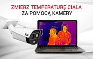 kamera termowizyjna do pomiaru temperatury i laptop z mapa ciepła
