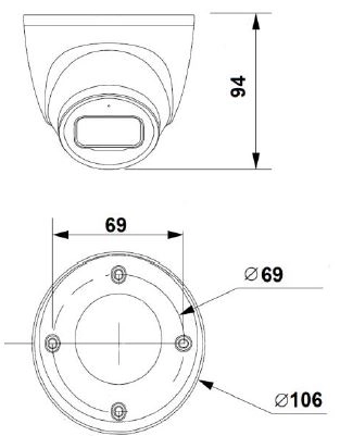 Wymiary BCS-DMIP1401IR-E-V