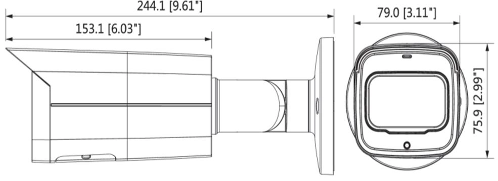 Wymiary BCS-TIP5401IR-V-VI