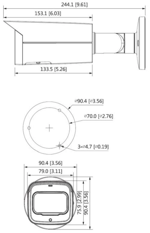 Wymiary BCS-TIP5501IR-V-G-VI