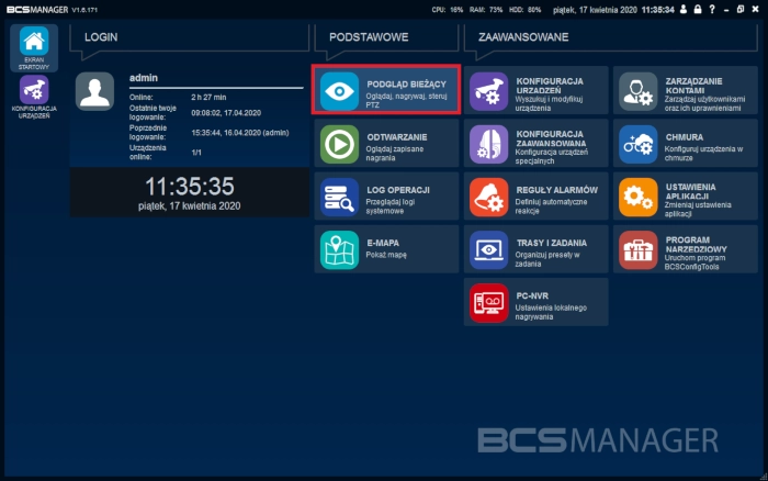 Dodawanie urządzeń z serii Point/Line/Basic/View do BCS Manager'a